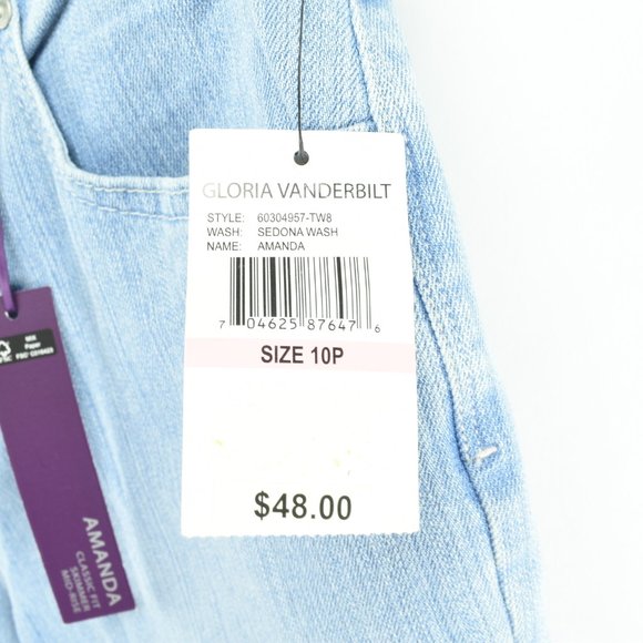 Gloria Vanderbilt 10 P  Denim Capris Stretch NWT - Picture 3 of 8